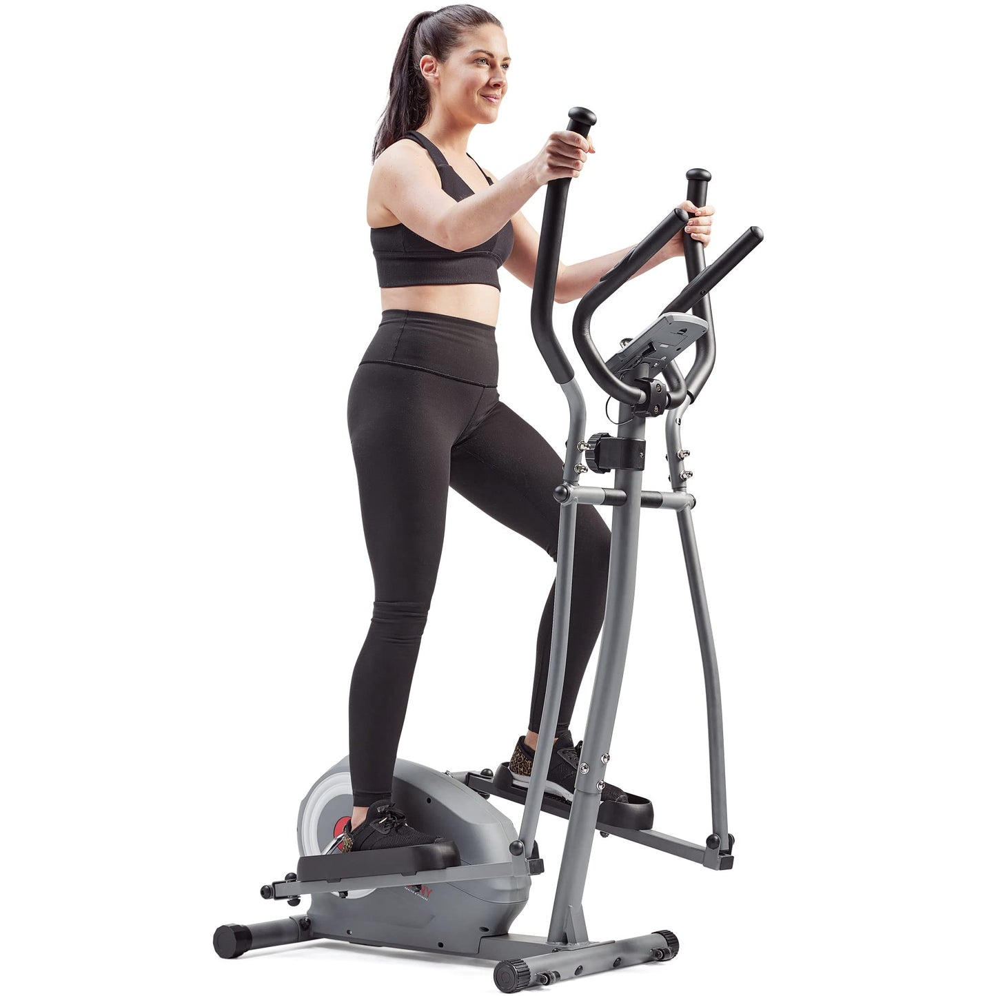 Sunny Health & Fitness Essentials Series Smart Elliptical Trainer with Exclusive SunnyFit® App Enhanced Bluetooth Connectivity - SF-E322002