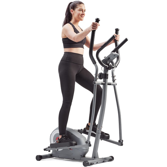 Sunny Health & Fitness Essentials Series Smart Elliptical Trainer with Exclusive SunnyFit® App Enhanced Bluetooth Connectivity - SF-E322002